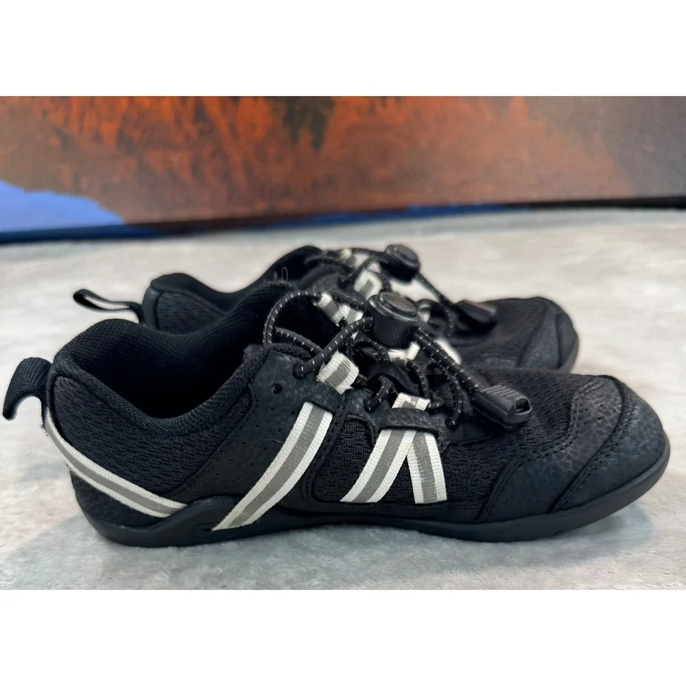 Xero Kids Prio Barefoot Wide Toe Box Running Athletic Shoes Black White Size 13